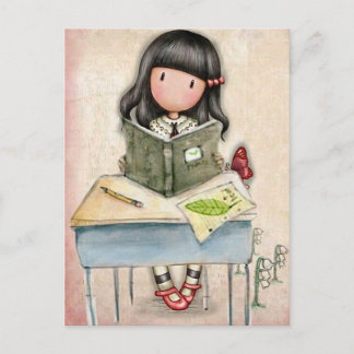 Carte postale de temps d'étude Gorjuss Girl
