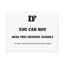 Carte postale de test oeil