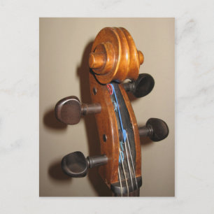 Carte postale de tête de violon