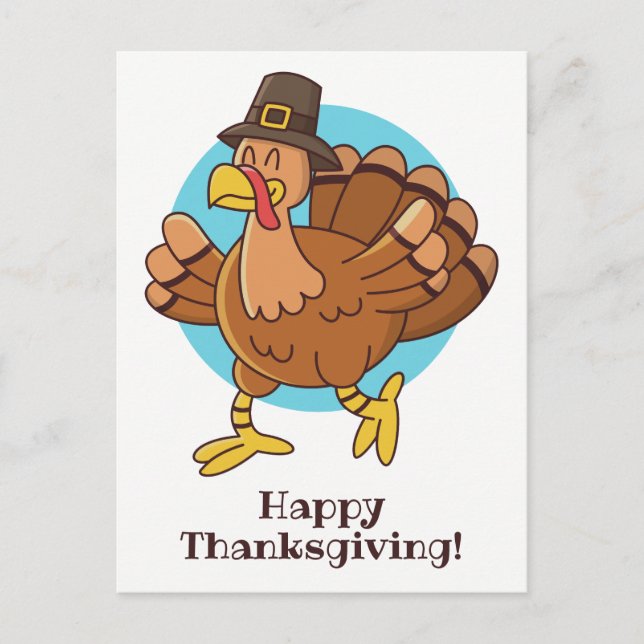Carte postale de texte personnalisée Thankesgiving (Devant)