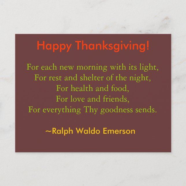 Carte postale de thanksgiving (Devant)