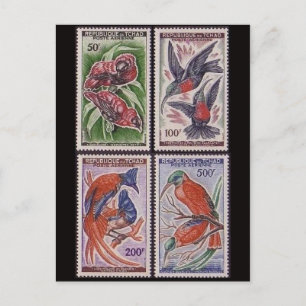 Carte postale de timbre gravé classique