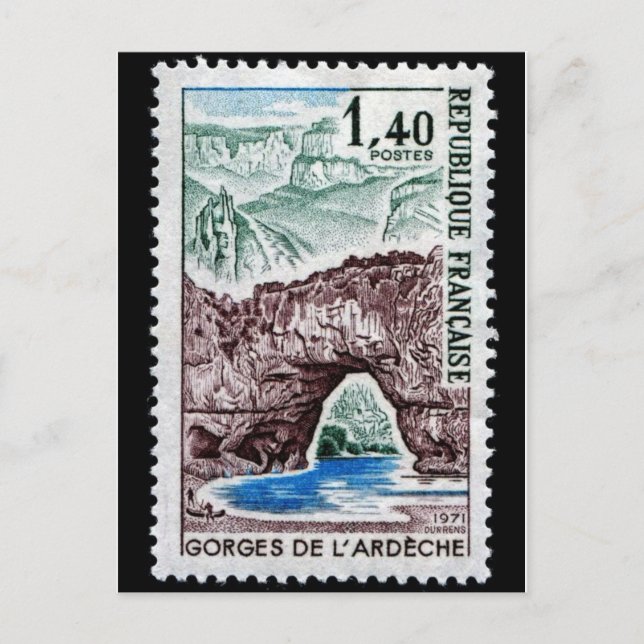 Carte postale de timbre gravée par cru (Devant)