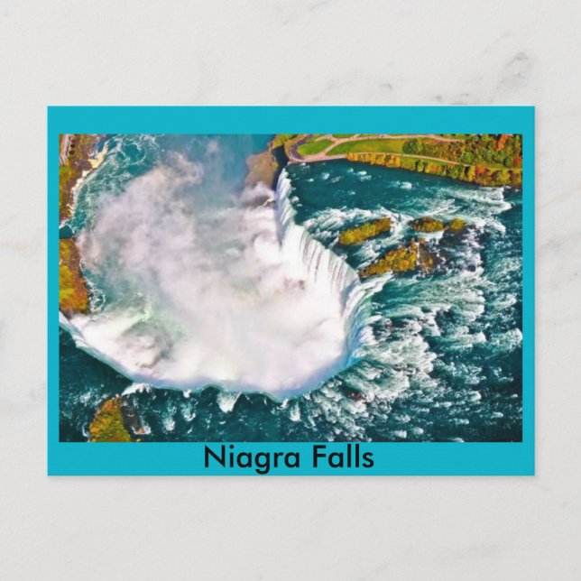 Carte postale de tir aérien de Niagra Falls (Devant)
