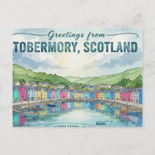 Carte postale de Tobermory Écosse