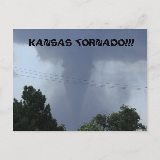 Carte postale de tornade du Kansas (Devant)