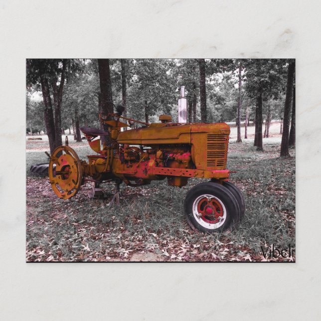 Carte postale de tracteur antique par Vibeli (Devant)