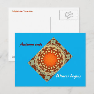 Carte postale de transition automne-hiver