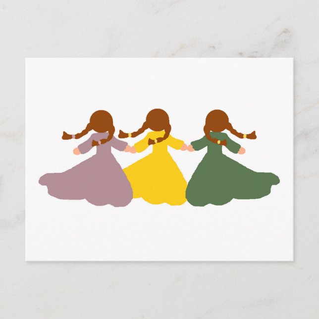 Carte postale de trois petites filles (Devant)