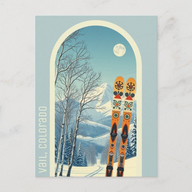 Carte postale de vacances à la station de ski de V (Devant)