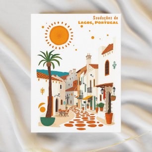 Carte postale de vacances à Lagos Algarve Portugal