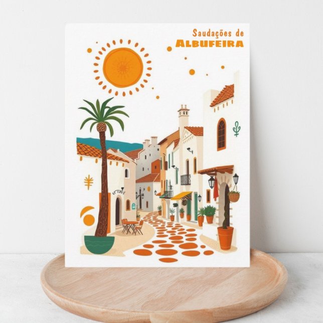 Carte postale de vacances Albufeira Algarve Portug (Créateur téléchargé)