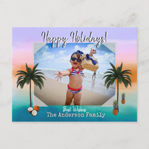 Carte postale de vacances avec arrière - plan trop