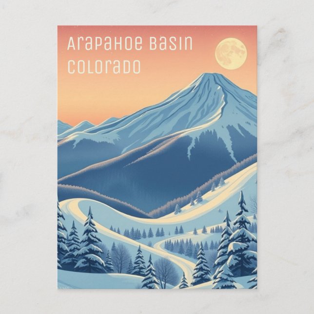 Carte postale de vacances de ski à Arapahoe Basin  (Devant)