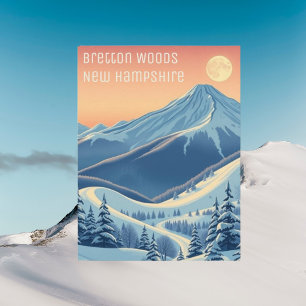 Carte postale de vacances de ski à Bretton Woods,