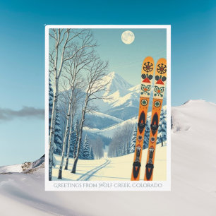 Carte postale de vacances de ski à Wolf Creek Colo