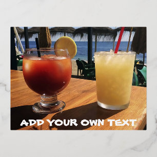 CARTE POSTALE DE VACANCES EN ALUMINIUM