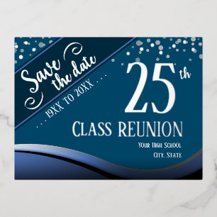 Carte Postale De Vacances En Aluminium 25e classe Réunion Elégant bleu