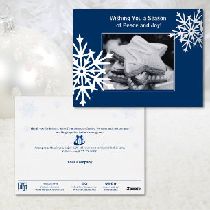 Carte Postale De Vacances En Aluminium Accessoires d'huile de neige Blue Business Holiday