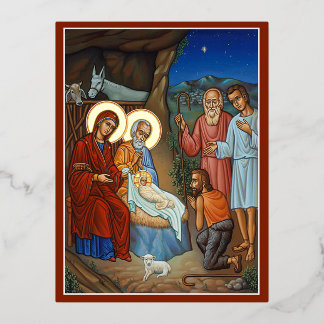 Carte Postale De Vacances En Aluminium Adoration des bergers