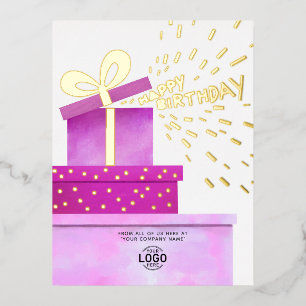 Carte Postale De Vacances En Aluminium Ajouter Logo Amusants Pink Chaud Cadeaux Business 