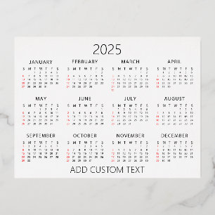 Carte Postale De Vacances En Aluminium ajouter votre propre calendrier texte personnalisé