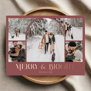Carte Postale De Vacances En Aluminium Arch Photo Collage Joyeux Noël Foil