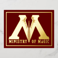 Art Déco Retro Rouge or Monogramme M Art Vintage