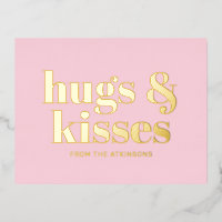 Boissons et baisers rose blanc moderne typographie