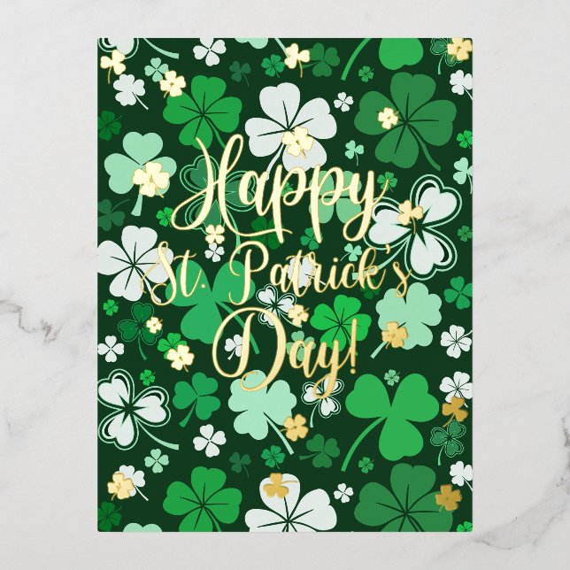 Carte Postale De Vacances En Aluminium Bonne Saint Patrick's Day (Recto)