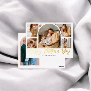 Carte Postale De Vacances En Aluminium Brush Calligraphie 6 Arch Photo Fête des mères