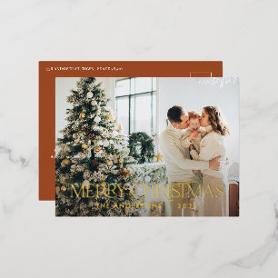 Carte Postale De Vacances En Aluminium Budget de Noël botanique élégant cerf floral foie 