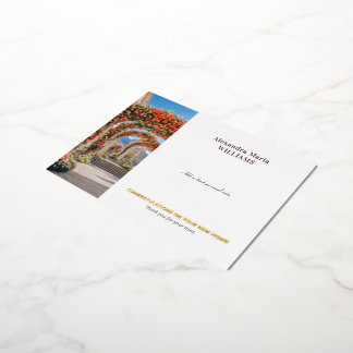 Carte Postale De Vacances En Aluminium Cadeau de clôture élégant pour agent immobilier Bi