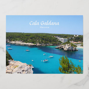 Carte Postale De Vacances En Aluminium Cala Galdana, Minorque, Espagne
