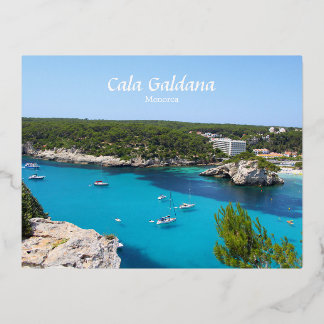 Carte Postale De Vacances En Aluminium Cala Galdana, Minorque, Espagne