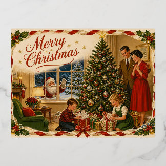 Carte Postale De Vacances En Aluminium Carte de Noël