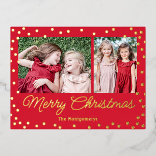 Carte Postale De Vacances En Aluminium Carte de Noël Bubly Cheval Foil