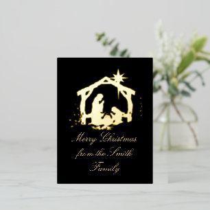 Carte Postale De Vacances En Aluminium Carte de Noël de la Nativité simple