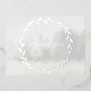 Carte Postale De Vacances En Aluminium Carte de remerciements de Mariage de forêt de Chup