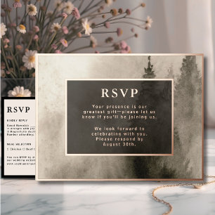 Carte Postale De Vacances En Aluminium Carte de réponse Mariage RSVP Russe Aquarelle