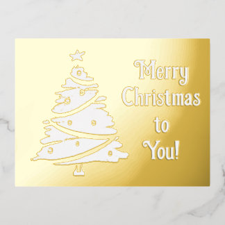 Carte Postale De Vacances En Aluminium Carte de vœux de Noël avec sapin déjoué