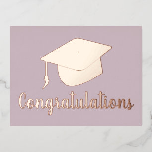 Carte Postale De Vacances En Aluminium Casquette de remise des diplômes Félicitations Ros