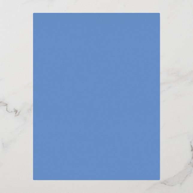 Carte Postale De Vacances En Aluminium Comflower Blue #6B95D0, Cold Purple (Recto)