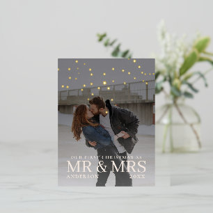 Carte Postale De Vacances En Aluminium Couple sombre avec des étoiles pour Noël