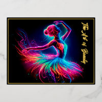 Danseur de ballerine coloré néon art bohème joli d