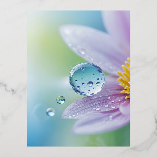 Carte Postale De Vacances En Aluminium Dewdrop Nature Faune colorée Serene Tranquil