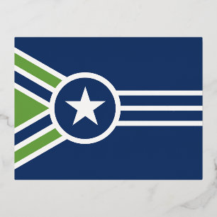 Carte Postale De Vacances En Aluminium Drapeau de Jackson, Tennessee