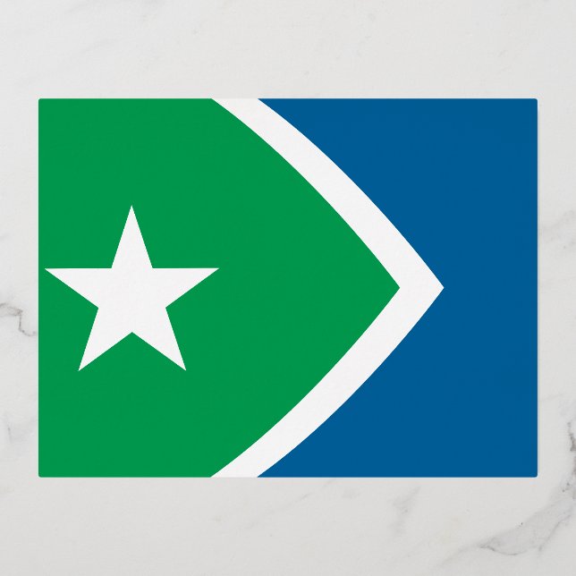 Carte Postale De Vacances En Aluminium Drapeau des rapides de cèdre, Iowa (Recto)