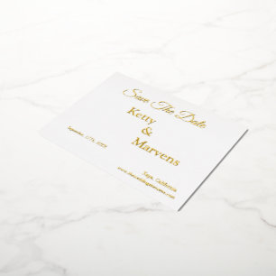 Carte Postale De Vacances En Aluminium Élégante calligraphie non photo enregistrer la dat