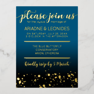 Carte Postale De Vacances En Aluminium Elégante Pêche Océanique Bleu Mariage Un Nouveau C